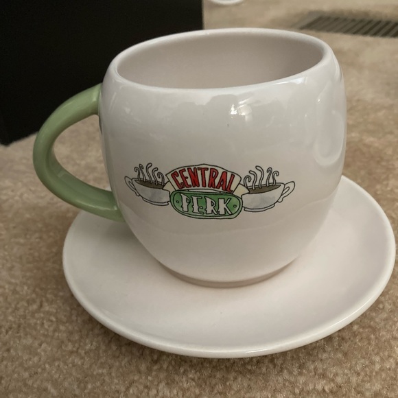 4 New Rae Dunn Friends Central Perk Mugs with Saucers! Each Sold Separately $10 - Picture 1 of 5